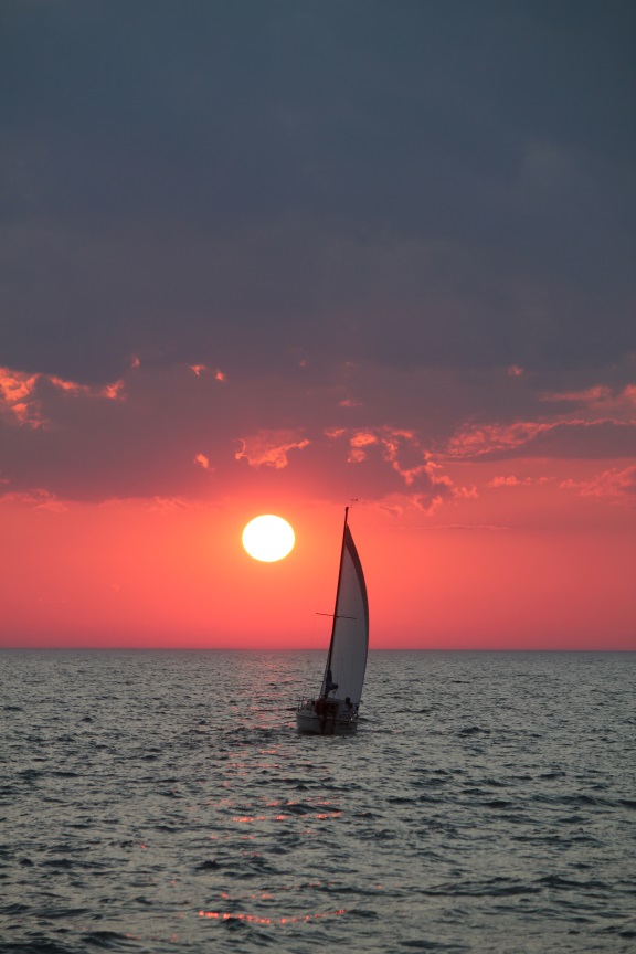 Boat and sunset (resized)
